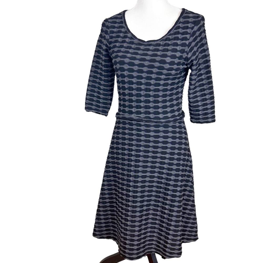 Max Studio Gray and Black 3/4 sleeve dress
